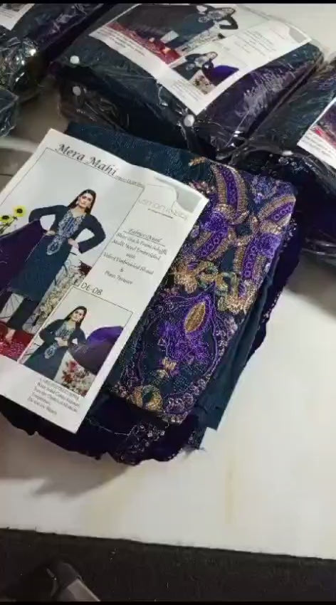 Brand : ( UK FASHION )  Mera Mahi 3pc