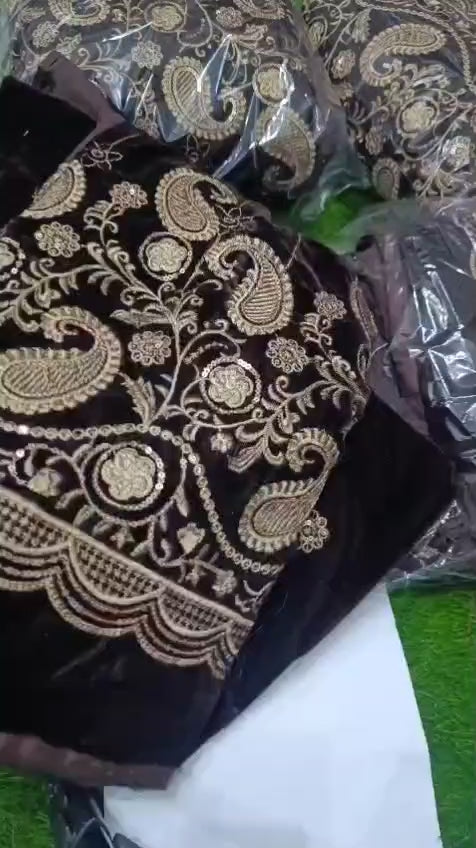 Ladies suit 3pc Fabric  Velvet