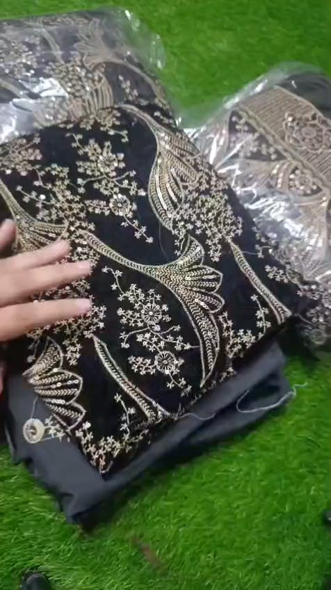 Ladies suit 3pc Fabric  Velvet